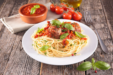 spaghetti and meatballs