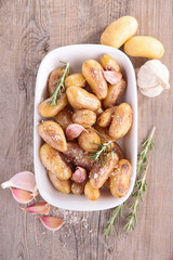 baked potato with herbs