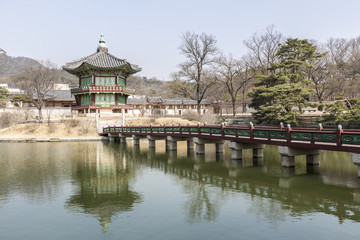 Fototapeta na wymiar Hyangwonjeong Pavilion
