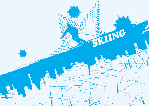 Blue ski background