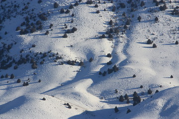 montagnes iraniennes en hiver