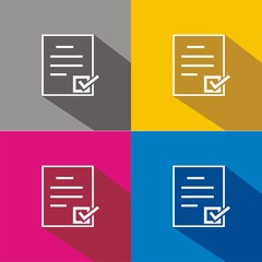 Iconos aprobado colores sombra