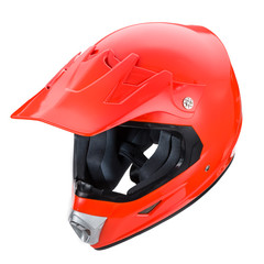 Motocross motorcycle helmet Isolated on white
