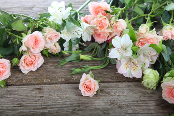 Beautiful bouquet of different flowers