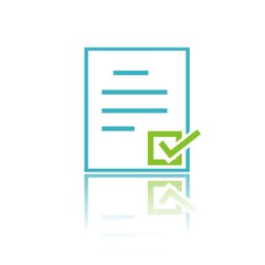 Icono aprobado color FB reflejo