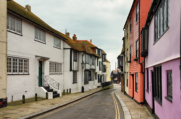 Fototapeta na wymiar Street in the old town, Hastings
