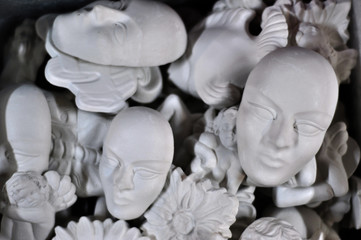 Venetian face mask on white