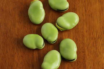 Spring is vivid seasonal green broad beans