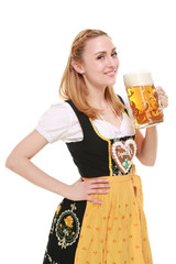 Wiesnmadl mit Maßkrug