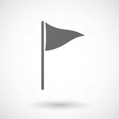 Grey golf flag