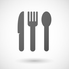 Grey cutlery icon