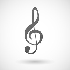 Grey g clef icon