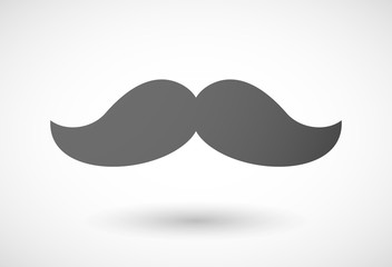 Grey moustache icon
