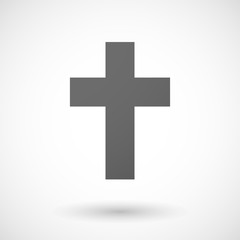 Grey cristian cross icon