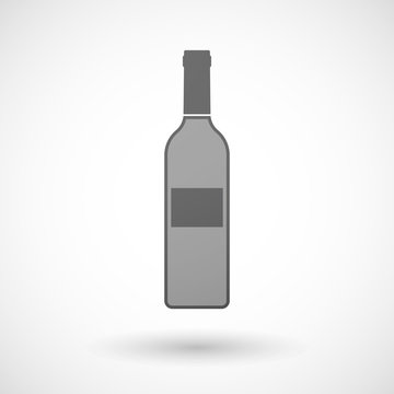 Grey bottle of wine icon