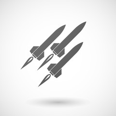 Grey missile icon