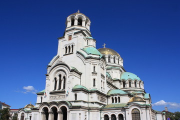 Fototapeta na wymiar Cathédrale Alexandre Nevski de Sofia, Bulgarie