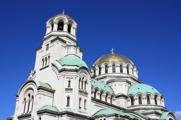Fototapeta na wymiar Cathédrale Alexandre Nevski de Sofia, Bulgarie