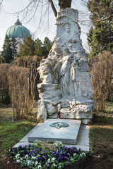 Obraz premium Johann Strauss - Grab auf dem Zentralfriedhof | Wien