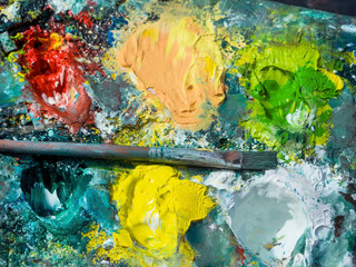 Farbpalette eines Malers, Hintergrund