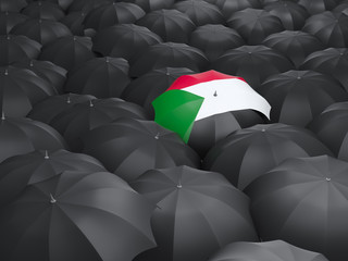 Umbrella with flag of sudan