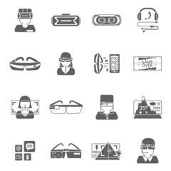 Virtual Glasses Icon Set