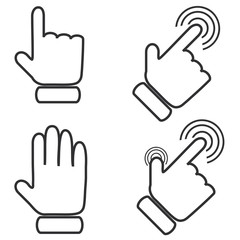 cursors icons on white background.Vector Illustration