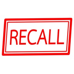 Recall red stamp text on white