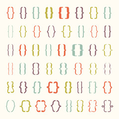 Set of vector braces or curly brackets icon