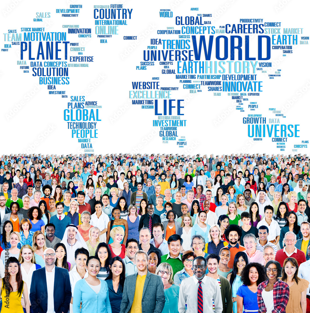 Poster world globalization international life planet concept - Posters
