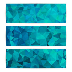 Fototapeta premium Set of Abstract Geometric Polygonal Backgrounds.