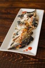 Mackerel Fillets and Spicy sauce