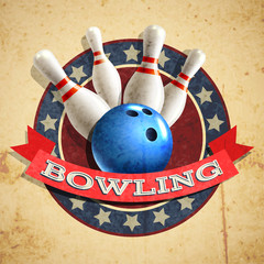 Bowling Emblem Background