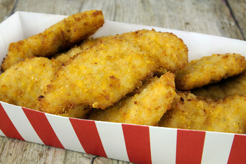 beignets de poulet panés