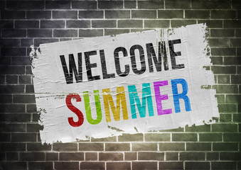 Obraz premium Welcome Summer - poster concept
