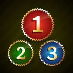 rank number one two three