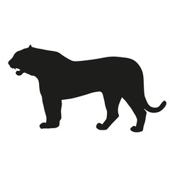 Obraz na płótnie Canvas Tiger vector silhouette