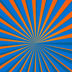Blue and orange vector rays