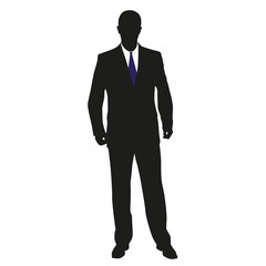 Man in suit. Vector illustration