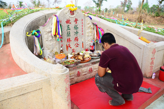 Ceremony of Ancestor Worshipping and Sacrificial offering