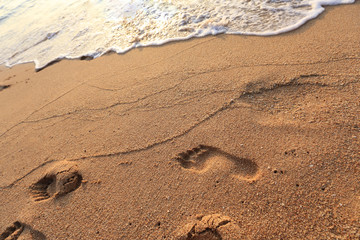 footprints in the sand