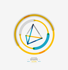 Pyramid shape line design