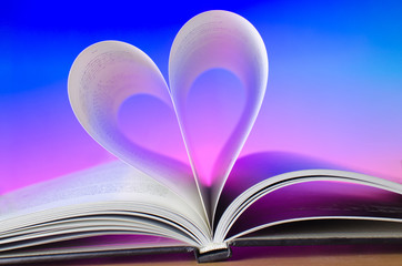 Book of love with a heart