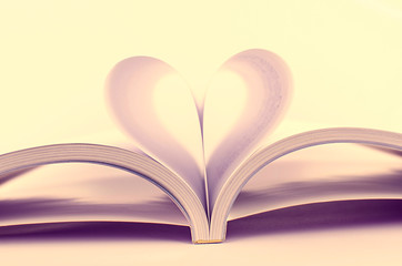 Book of love with a heart