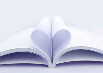 Book of love with a heart