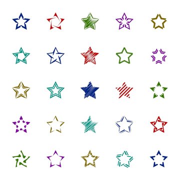 Color stars icons