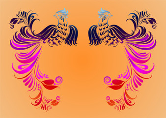 Ancient Chinese Phoenix pattern