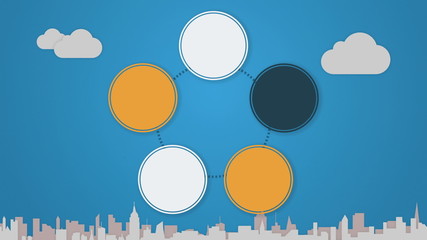 Circle diagram for topic or explanation in presentations 5