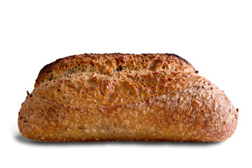 Tasty Rye Bread Isolated on White Background