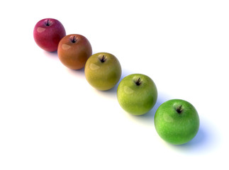Colored apples